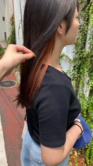 セミロング カラー 清村 和音のヘアスタイル
