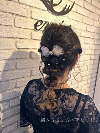 セミロング みやもと まなみのヘアスタイル