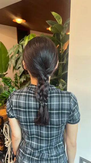 セミロング ヘアアレンジ ミディアムレイヤー/ 艶カラー🎀 emiのヘアスタイル