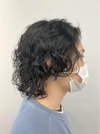 ミディアム パーマ メンズ 代表　YUKI ☆のヘアスタイル