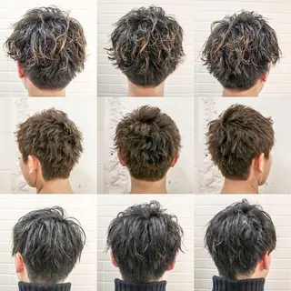 ショート カラー パーマ メンズ 看板犬がお出迎え◎ 初めてでも安心◎のヘアスタイル