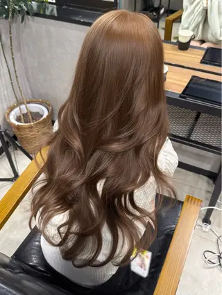 ロング カラー 韓国ヘア りんのヘアスタイル