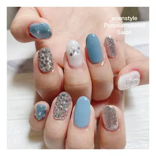 ミディアム ネイル 🐾enen style 🐾のネイルデザイン