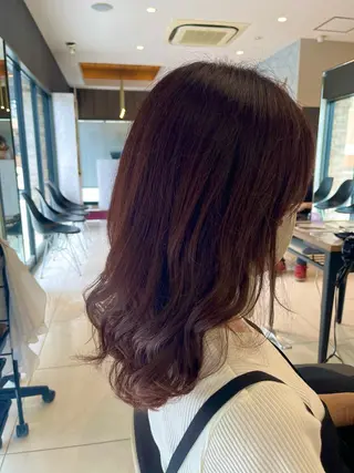 セミロング カラー ヘアアレンジ LiTA長嶺 小佐井悠未のヘアスタイル