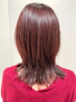 ショート カラー ハイライトカラー/ 艶カラー/ 徳川のヘアスタイル