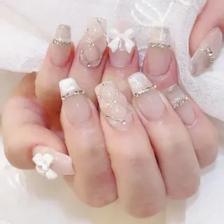 ネイル 渋谷T&B ロング ネイル/ユキ🤎のネイルデザイン