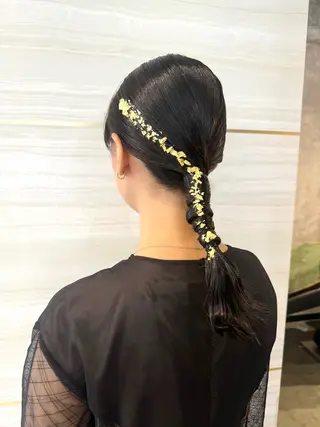 セミロング ヘアアレンジ 💗鈴木茉奈💗艶髪 /透明感/暖色カラーのヘアスタイル