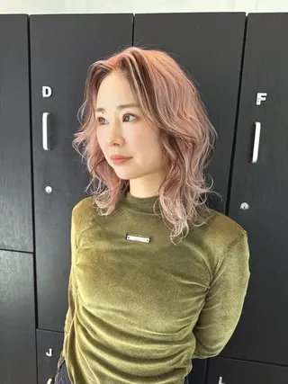 ミディアム カラー 水戸/ブリーチカラー ♠️♠️會澤遼真のヘアスタイル