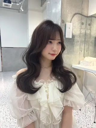 ロング カラー yui🎀ブリーチな しダブルカラー／博多のヘアスタイル