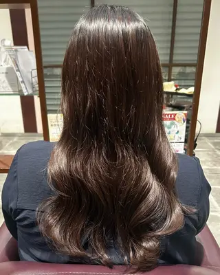 ロング パーマ 艶カラー/あいか💜 天王寺阿倍野のマツエク・マツパデザイン