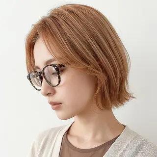 ショート 庭木華瑠🐾ボブ🧡 透明感カラー✨のヘアスタイル