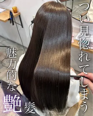 ロング 赤味消しくすみカラー 💕髪質改善/梅田のヘアスタイル