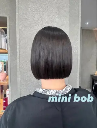 ショート ボブ ミニボブ 透明感カラー颯空🎀のヘアスタイル