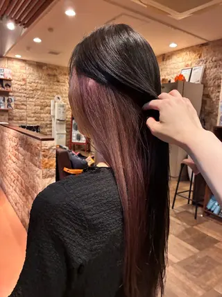 カラー ストレート/パーマ /はるあのヘアスタイル