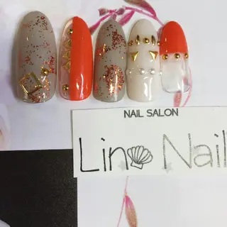 セミロング ミディアム ショート カラー ネイル まつエク Lino Nail sekitomiのネイルデザイン
