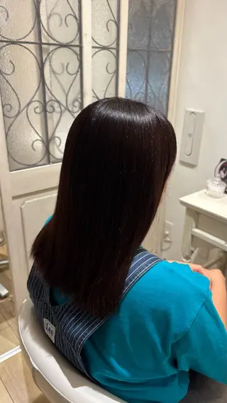 ミディアム カラー 似合わせ 顔周りYUUGAのヘアスタイル