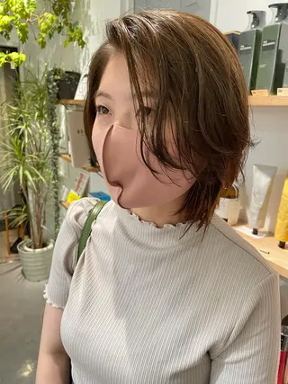 ショート カラー パーマ 表参道【髪質改善】 宮嶋勇太のヘアスタイル
