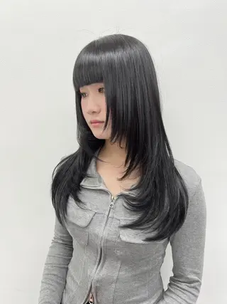 ロング カラー 上品＆韓国風 🥀海心🥀のヘアスタイル