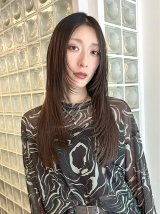 セミロング 表参道レイヤーカット 髪質改善山岸季生のヘアスタイル