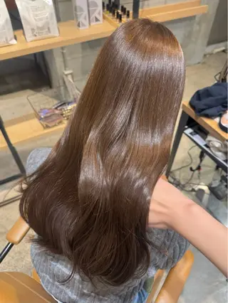 ロング カラー ヘアアレンジ 顔まわり/艶カラー/ 🤎himari🤎のヘアスタイル