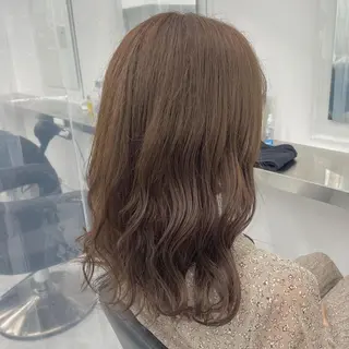 セミロング カラー 縮毛矯正WATARU 髪質改善 レイヤーのヘアスタイル