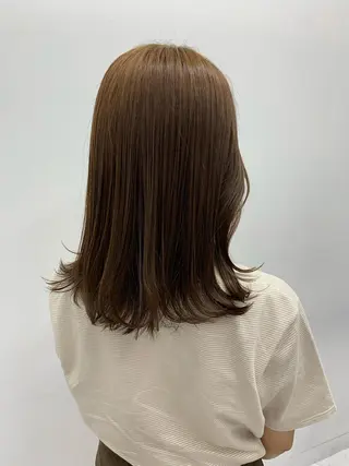 ミディアム 🌷ラベンダーピンク 顔まわり🌷ねいろのヘアスタイル