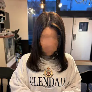 ミディアム スズキ リコのヘアスタイル