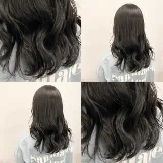 ロング カラー パーマ ヘアアレンジ メンズ キッズ 上品＆韓国風 🥀海心🥀のヘアスタイル