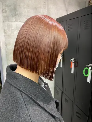 ショート カラー 透明感カラー/縮毛/ chino🍀のヘアスタイル