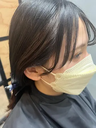 ミディアム カラー パーマ ヘアアレンジ メンズ キッズ ネイル マツエク・マツパ アイブロウ 久木原 ゆりのヘアスタイル