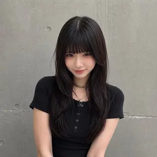 ロング 盛れる顔まわりカット 髪質改善/渋谷/れんのヘアスタイル
