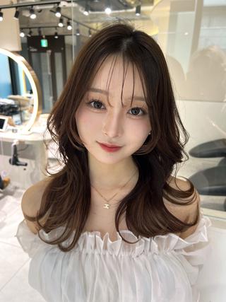 ロング 福岡縮毛矯正✨️ ストレート 向井和輝のヘアスタイル