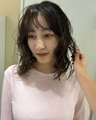 ショート パーマ ヘアアレンジ 💟Opus // Mizuki🐕のヘアスタイル