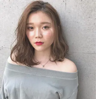 セミロング カラー ヘアアレンジ Satsuki ✂︎♡のヘアスタイル
