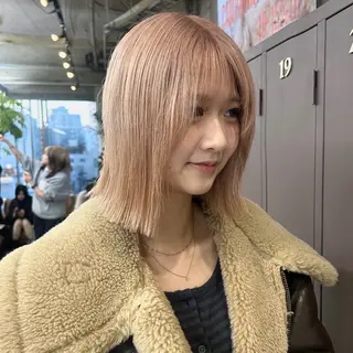 ミディアム カラー 伊藤ほのか/パーマ /ダブルカラーのヘアスタイル