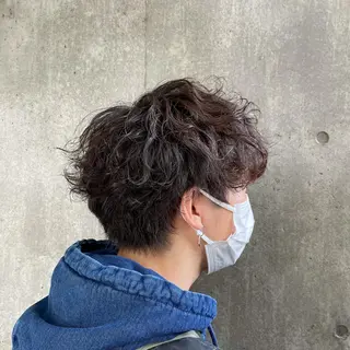 パーマ メンズ もりたみかこ 美容師お休み中のヘアスタイル