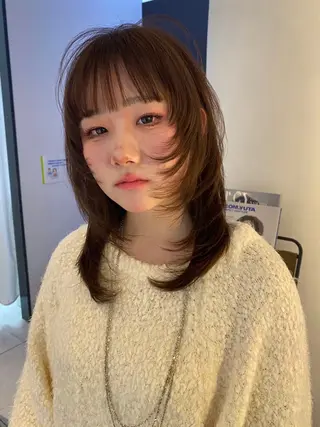 ミディアム カラー mai / linoah˚✧のヘアスタイル