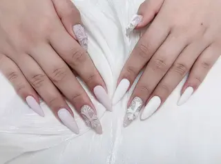 ロング パンダ ネイルのネイルデザイン