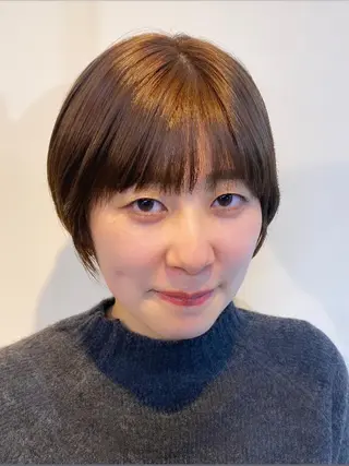 ショート カラー 女性目線でつくる ボブ縮毛矯正のヘアスタイル