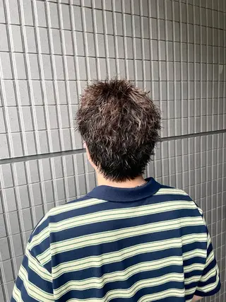 ショート パーマ メンズ 野町好花 レイヤー/髪質改善のヘアスタイル