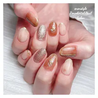 ミディアム ネイル 🐾enen style 🐾のネイルデザイン