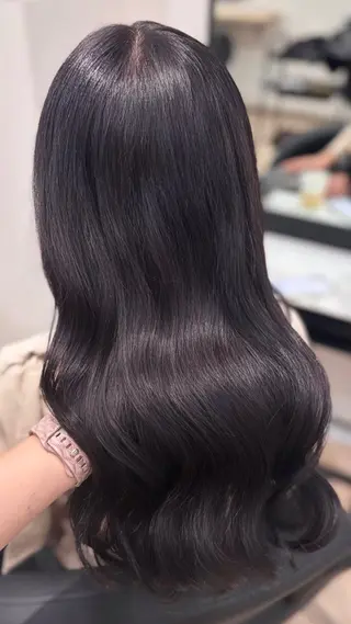 ロング カラー 𝒎𝒐𝒆🩰 名駅/ヘアメ/暖色♡のヘアスタイル