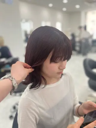 ミディアム ブリーチありorなし 暖色カラー🎀セナのヘアスタイル