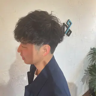 ショート カラー パーマ ヘアアレンジ メンズ Add9 柳田健登のヘアスタイル
