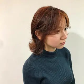 ミディアム カラー ERINA🐸垢抜け ミディアム/レイヤーのヘアスタイル