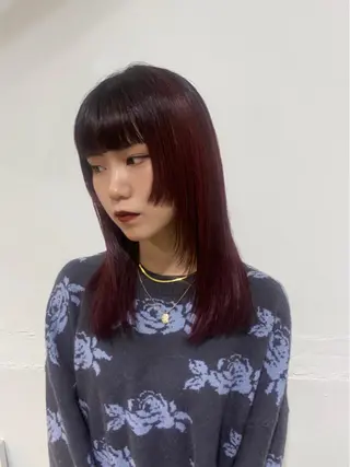 セミロング カラー 茉樹@pullnoc /新宿/ボブ/モードのヘアスタイル