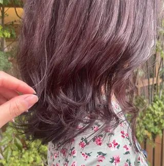 ミディアム カラー 小鹿理紗 和光市のヘアスタイル