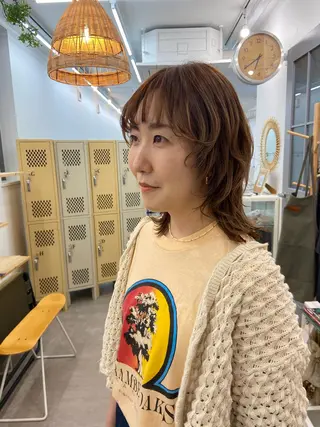 ミディアム SUNC/🤎 オオクマ　カナエ🤎のヘアスタイル