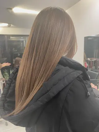 ロング カラー レイヤーカット 赤み消し　店長/大和のヘアスタイル