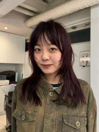 セミロング カラー ヘアアレンジ 🦠デザインカラー/ 魚瀬あおい🦠のヘアスタイル